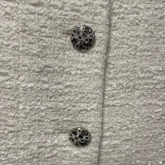 Chanel Spring 2020 White Tweed Short Sleeve Collared Mini Shirt Dress 38 / US 6 - Picture 7 of 11